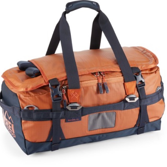 REI Bags Rei Big Haul 4l Duffel Bag Orange And Navy Discontinued